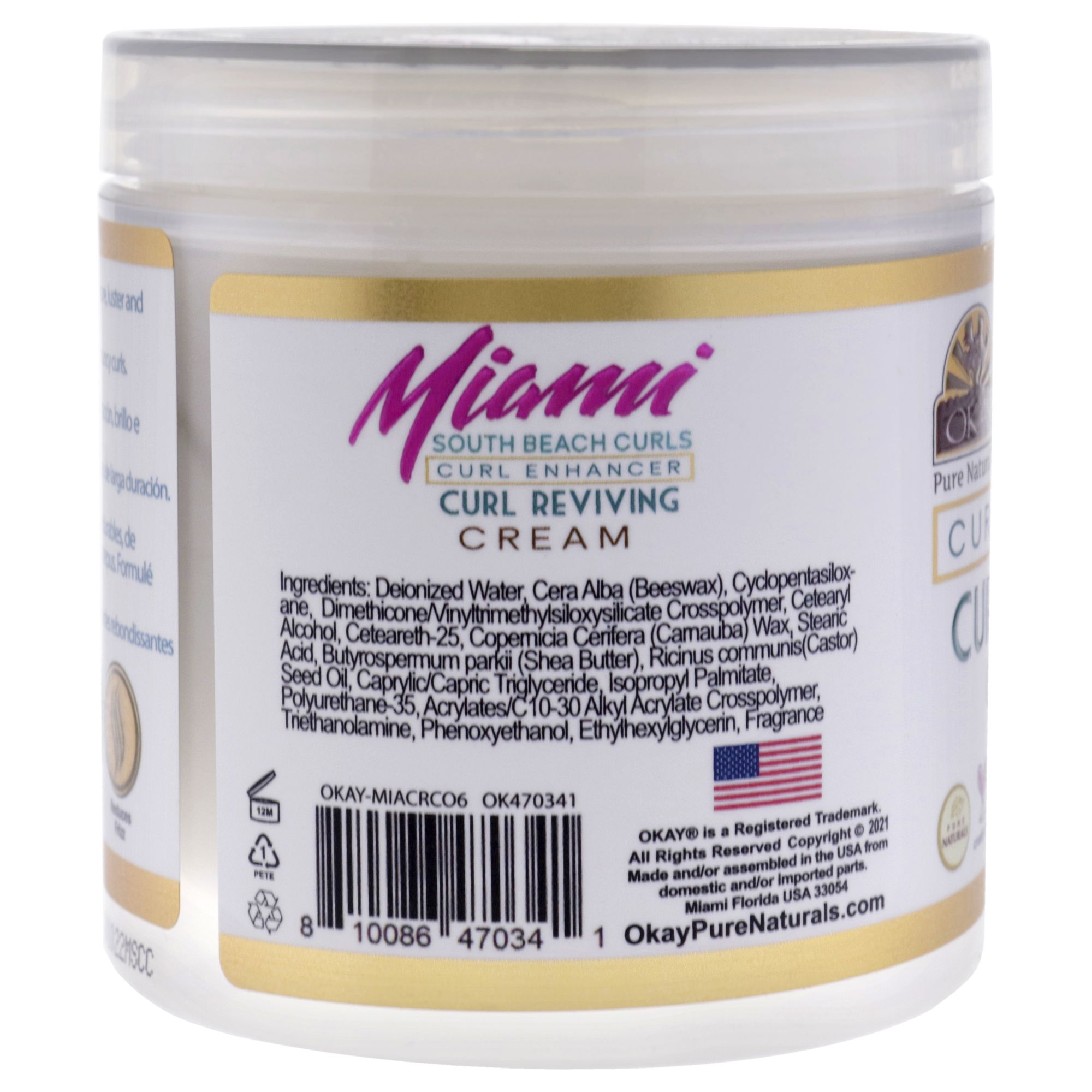 Miami South Beach Curls - Curl Enhancing by Okay for Women - 6 oz Cream