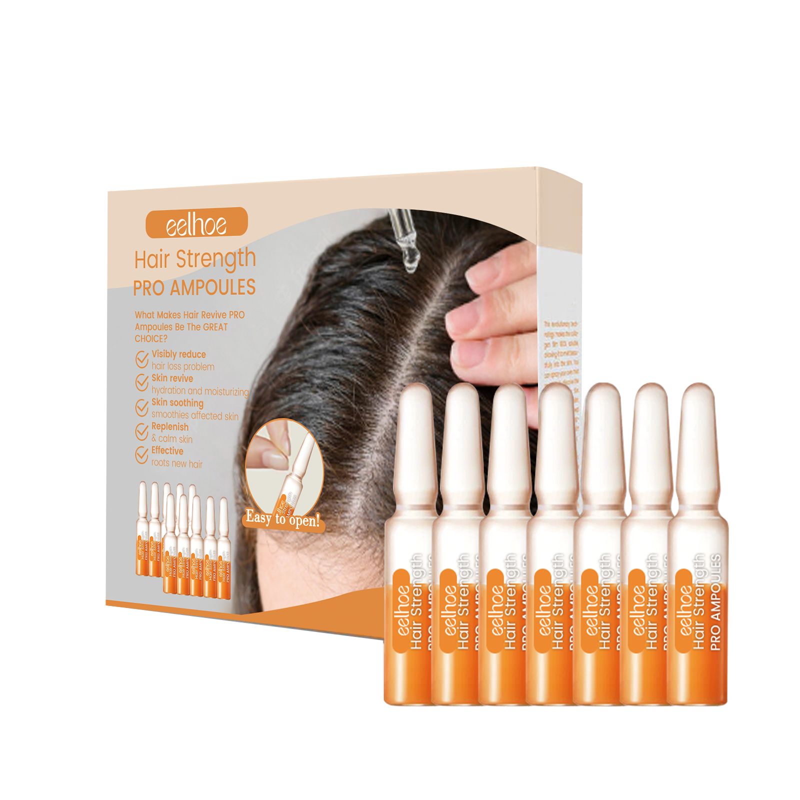 EELHOE Hair Enhancer Bottle Strengthens and repairs hair, prevents hair loss, strengthens hair roots, strengthens hair, strengthens hair and scalp Massages