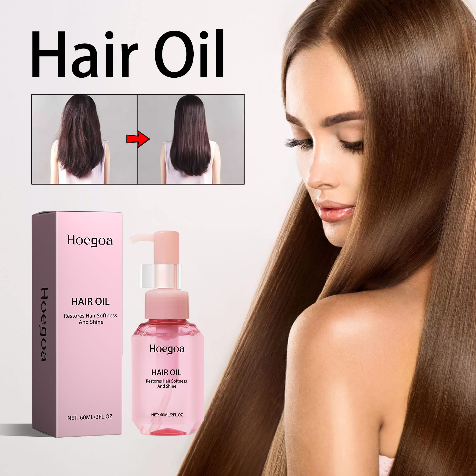Hoegoa Hair Care Essential Oil Smoothing hair repair hair end split dry hair impetuous dense hair solid hair fluffy hair