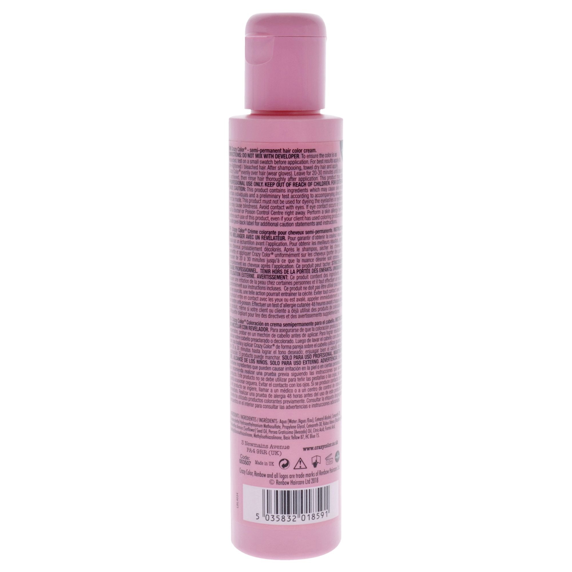 Crazy Color Salon Pro Semi Permanent Hair Color - 49 Canary Yellow by Crazy Color for Women - 5.07 oz Hair Color