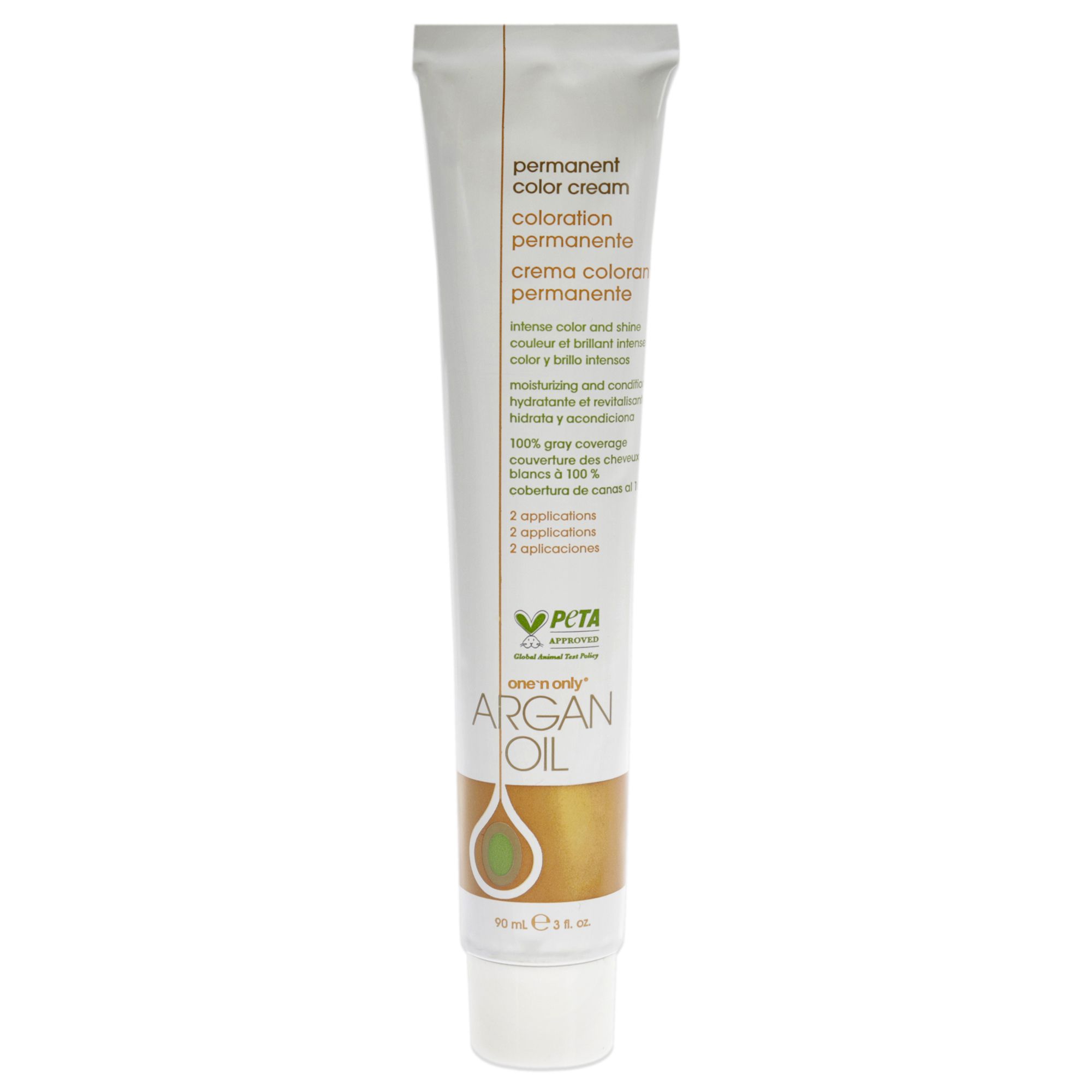 Argan Oil Permanent Color Cream - 4T Medium Tobacoo Brown by One n Only for Unisex - 3 oz Hair Color